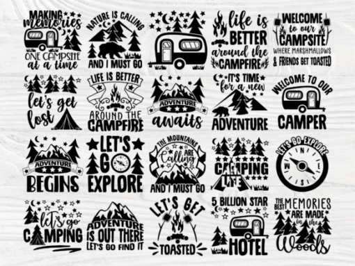 Camping SVG Bundle - Bundle Cricut