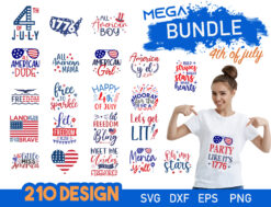 4th of July T-shirt Design Bundle