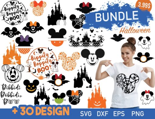 Halloween Disney shirts designs SVG Bundle