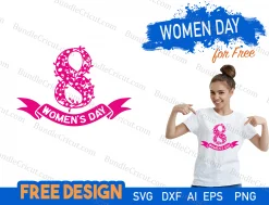 8 March Womens Day SVG Free