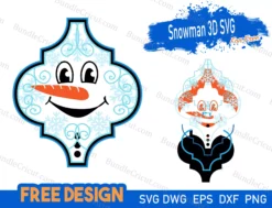 snowman 3D SVG