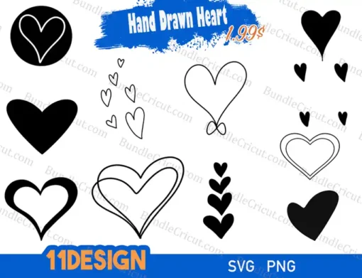 hand drawn heart svg