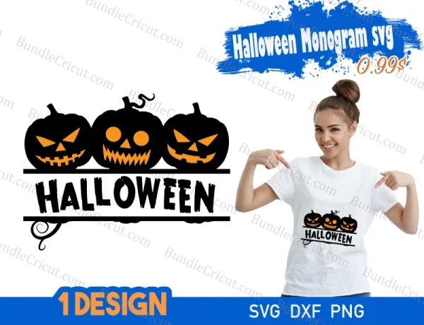 Halloween Monogram svg