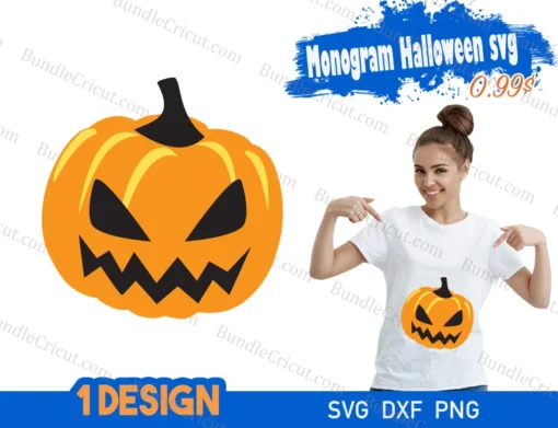 Monogram Halloween svg