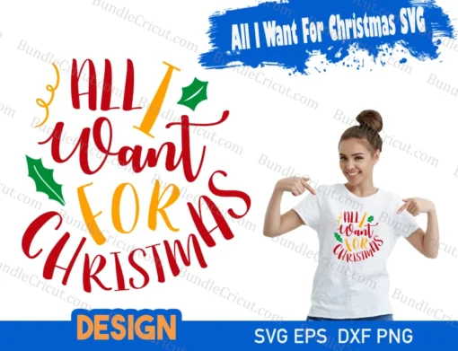 all i want for christmas svg