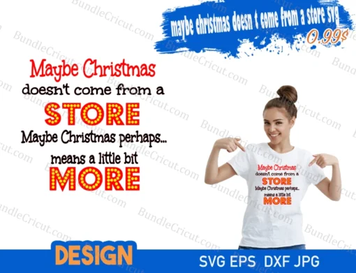 Maybe Christmas Doesn't Come From A Store SVG - Bundle Cricut