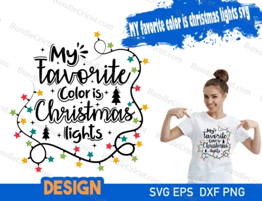 my favorite color is christmas lights svg free