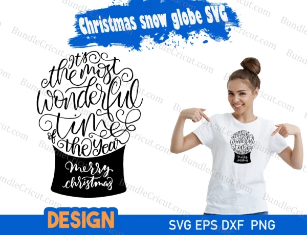 christmas snow globe svg