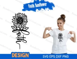 faith sunflower svg
