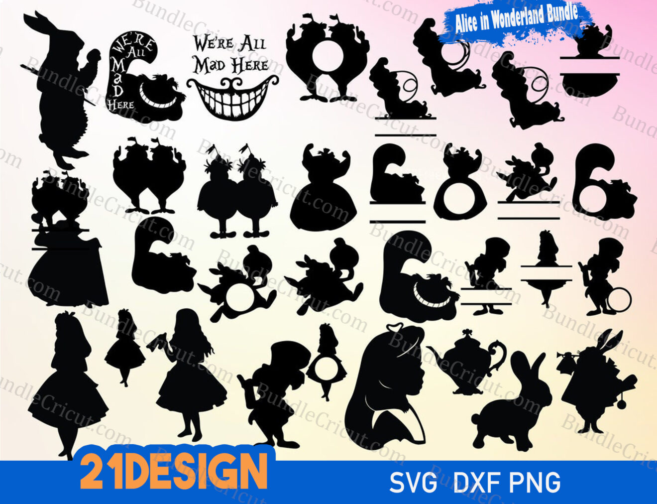 Alice in Wonderland Bundle SVG - Bundle Cricut