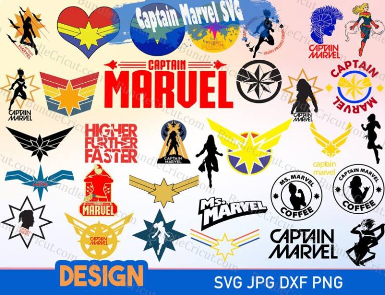 Free Captain Marvel Svg Bundle Svg Files For Cricut A - vrogue.co