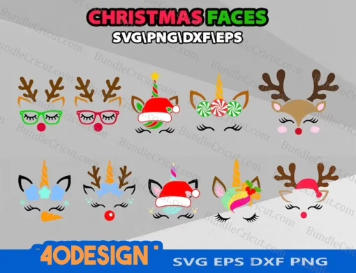Christmas Face SVG