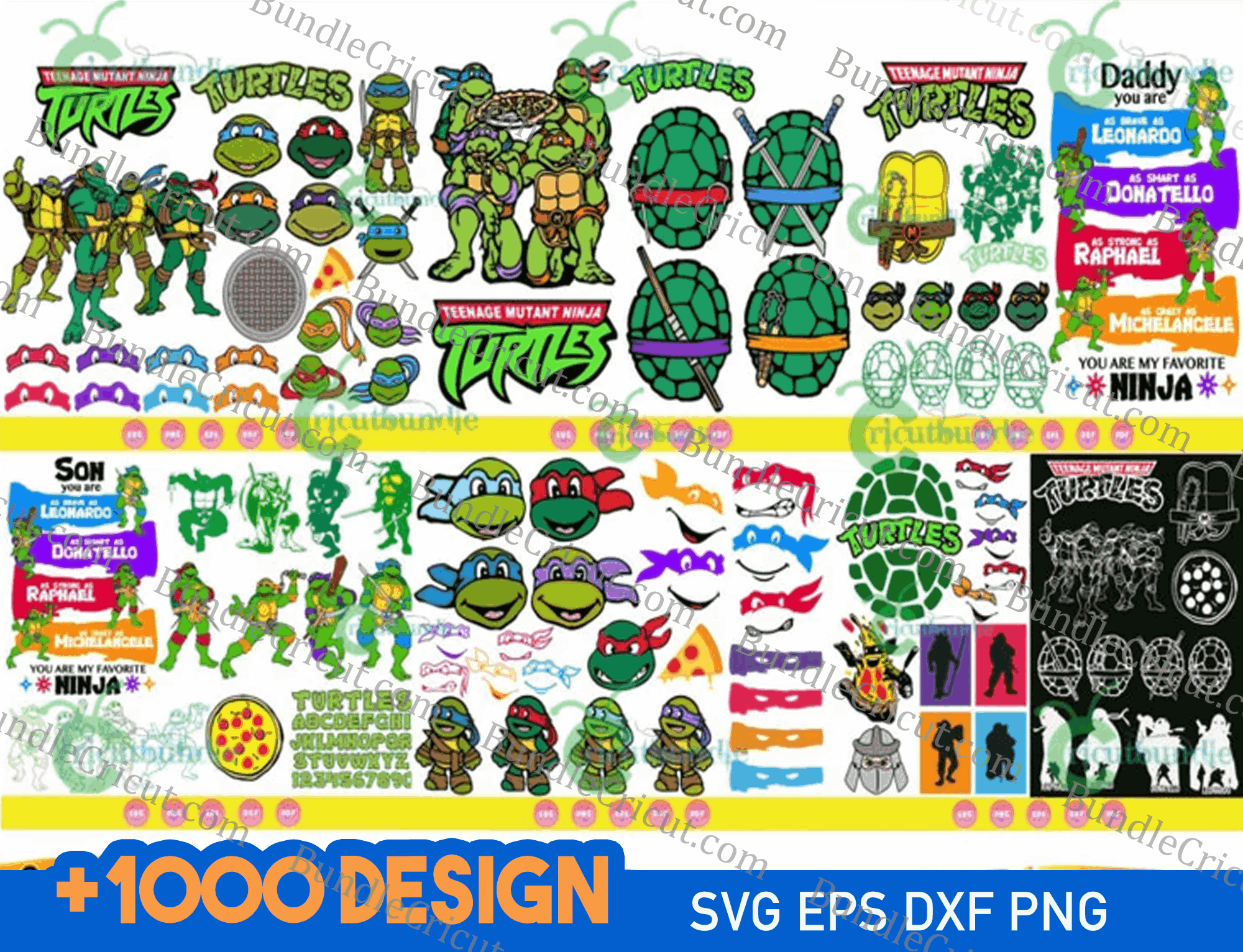 Printable Ninja Turtles Custom Shirt Template Instant Download