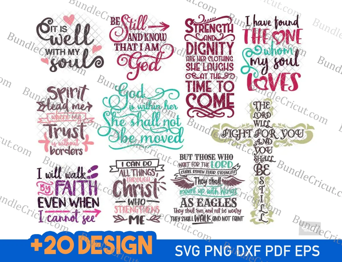 Inspirational Bible Verses svg - Bundle Cricut