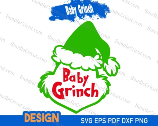 Baby Grinch christmas SVG