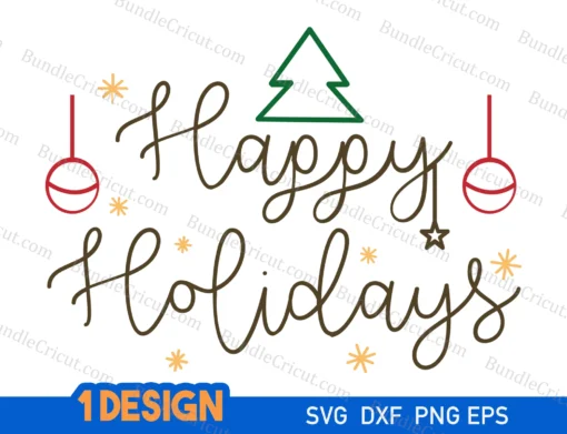 Happy Holidays SVG