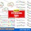 +100 Christmas Lights Clipart, Christmas Lightsclip Art, Clipart Christmas Lights, Christmas Light Border Clipart, Christmas Light Bulb Clipart