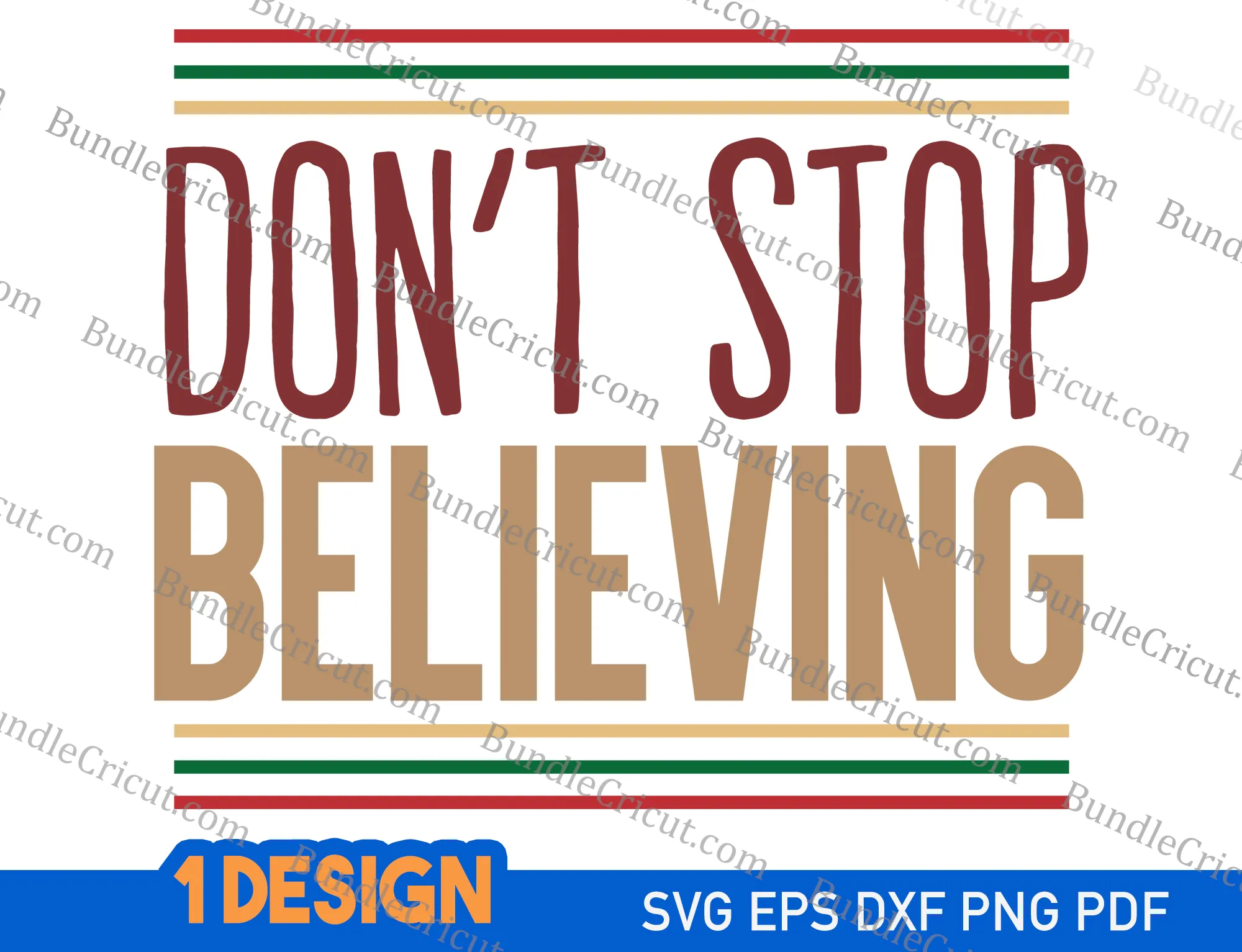 Don't stop believing svg - Bundle Cricut