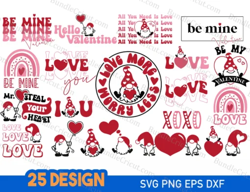 Boho Valentine's SVG Cut Files Bundle, boho flower svg, svg boho, svg boho rainbow
