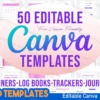 Editable Canva Templates, 50 Editable Canva Templates 6x9 for KDP, free editable canva templates,canva editable template,editable canva templates