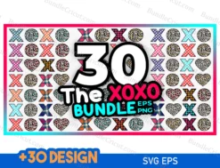 Love XOXO Bundle SVG, XoXo svg,downloadable valentine svg