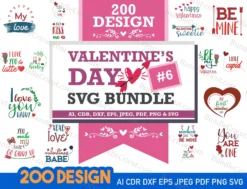 Mega Bundle Valentine's Day, Valentines day svg designs