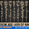 Valentine Laser Cut,valentine's day laser cut ideas,Valentine Rose SVG,laser cut valentine gifts