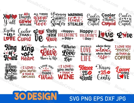 Valentines Day SVG Mega Bundle Design, Valentine's svg