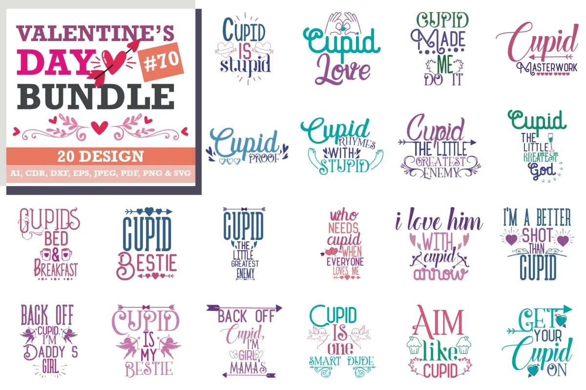 Mega Bundle Valentine's Day, Valentines day svg images - Bundle Cricut