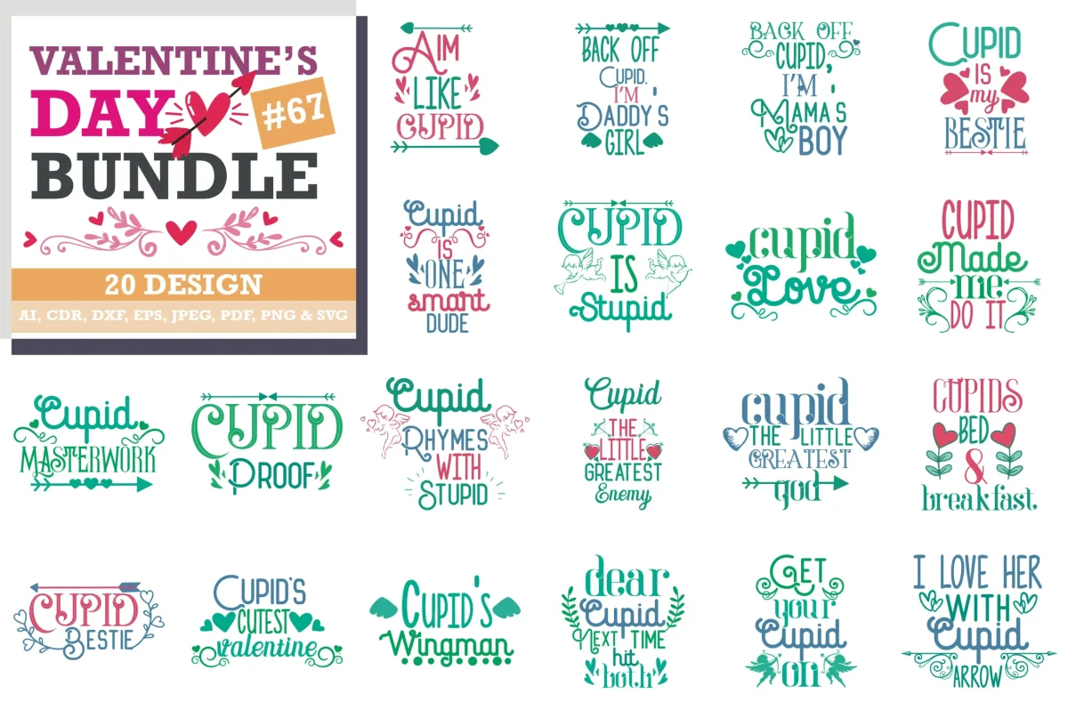 Mega Bundle Valentine's Day, Valentines day svg images - Bundle Cricut
