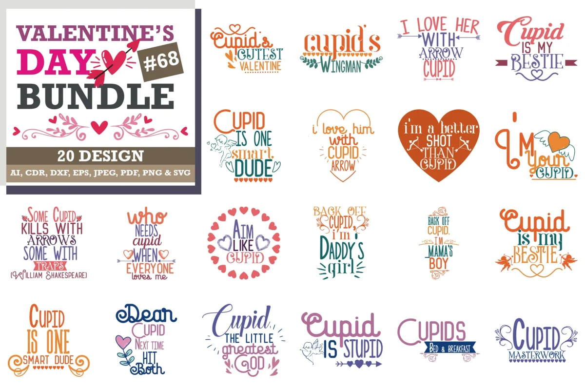 Mega Bundle Valentine's Day, Valentines day svg images - Bundle Cricut