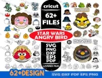 Star Wars Angry Birds (62+) -Star Wars Svg Bundle Mandalorian Svg . Darth Vader SVG .dxf Files, Bundle Star wars