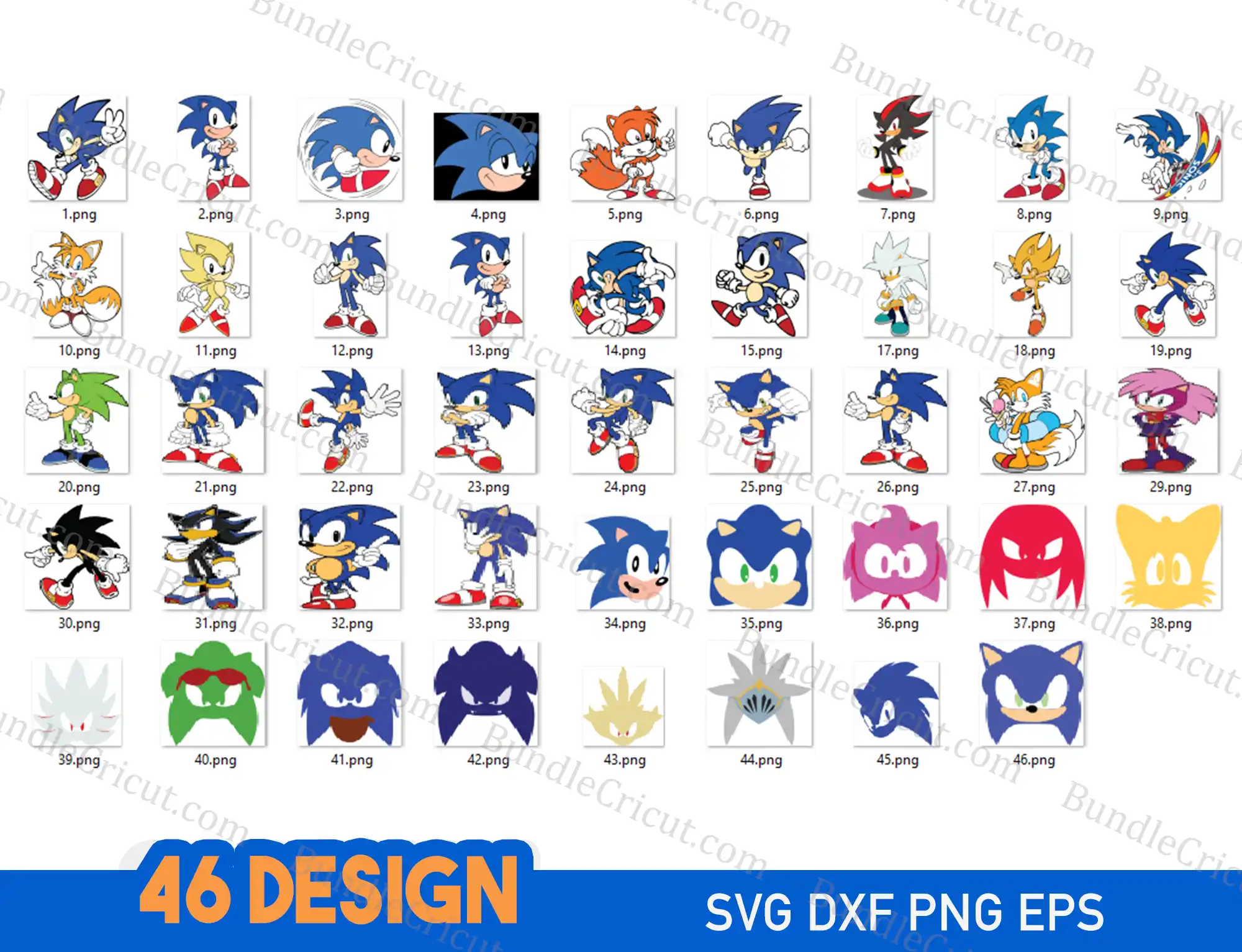 Set of 3 Sonic the Hedgehog Digital Download Poster Bundle for 