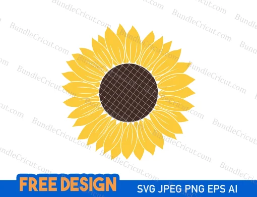 Add a touch of natural beauty to your creative projects with our stunning Sunflower SVG Free Design. This captivating design, available in SVG, JPEG, PNG, EPS, and AI formats, is the perfect addition to your digital library. Embrace the charm of sunflowers without spending a dime and let your imagination run wild. Compatible with various software and cutting machines, this free sunflower SVG allows you to create beautiful crafts, decorations, and more. Explore the versatility and endless possibilities of this design and let the radiant colors and intricate details of the sunflower inspire your creativity.