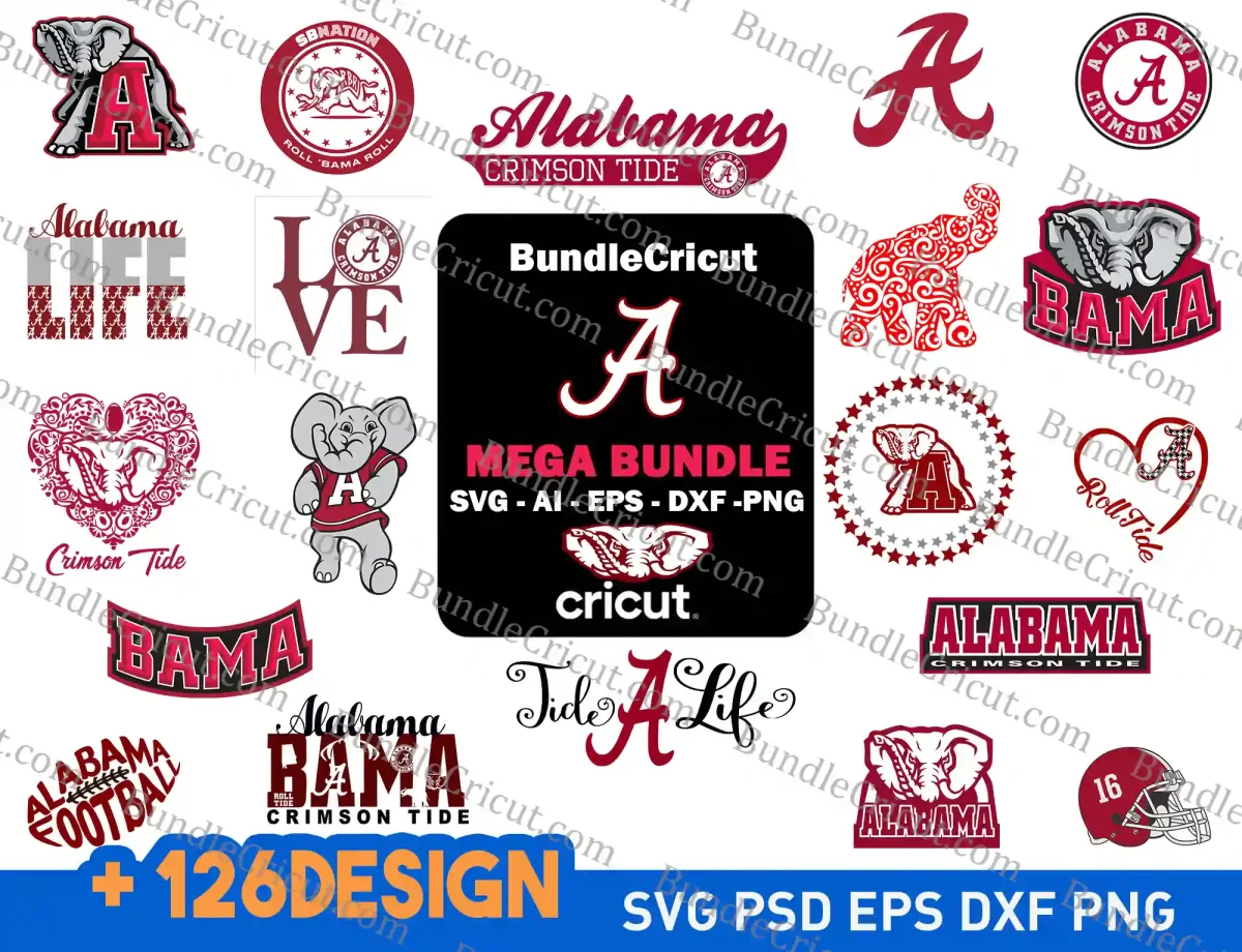 Alabama Football SVG bundle, Alabama Png, Roll Tide Svg, Alabama ...