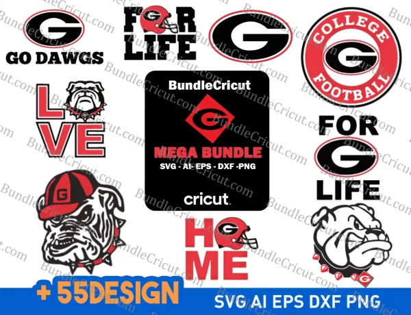 Go Dawgs Svg ,GO dawgs ncaa bundle SVG, GO dawgs Football Bundle SVG Digital File