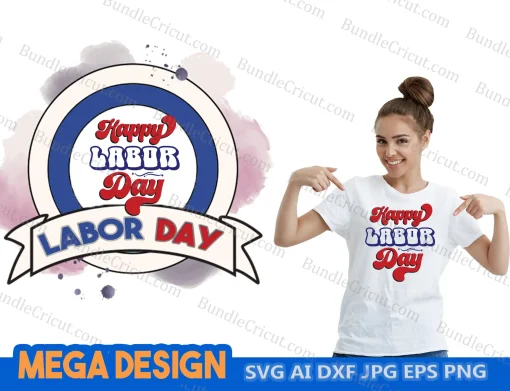 Retro Labor Day SVG Bundle, Happy Labor Day Svg, Labor Day Silhouettes