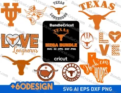 Texas Longhorns Bundle SVG, Texas University Bundle,NCAA Football Svg, Texas Longhorns Svg Bundle,UT Longhorns Svg,Football svg