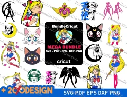 200+Sailor Moon SVG Bundle