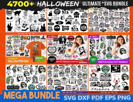 Mega 4700+ Halloween svg bundle,Horror Svg, Pumpkin SvgFall Svg, Fall SVG bundle, Autumn Svg, Thanksgiving Svg, Pumpkin face svg, Horror Movie Svg bundle, Micheal Myers Svg, Ghostface Svg