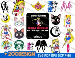 Sailor Moon SVG Bundle 200+