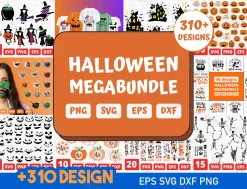 Enhance your Halloween creativity with our comprehensive collection of 310 versatile Halloween Clipart SVG designs, available in six file formats (SVG, DXF, EPS, AI, PDF, PNG).