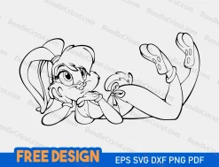 Discover the enchanting Lola Bunny SVG design, available for free in six file formats (SVG, DXF, EPS, AI, PDF, PNG). This delightful design captures the essence of Lola Bunny and is perfect for a wide range of creative projects. Download now and start crafting!