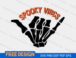 Get into the Halloween spirit with our "Thick Thighs and Spooky Vibes SVG Free" design. Available in six file formats (SVG, DXF, EPS, AI, PDF, PNG), this humorous and free SVG file is perfect for adding a touch of spooky fun to your projects.