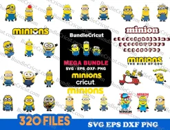 Minions SVG Bundle, Minions Cut File ,Despicable Me Svg ,Files for Silhouette Cameo Cricut, Minions Layered ,Minions Clip Art