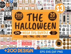 Elevate your Halloween crafting with our 200 exclusive Cricut Halloween SVG designs. Each design comes in six versatile file formats (SVG, DXF, EPS, AI, PDF, PNG), making it effortless to create custom shirts, decor, and more. Unleash your creativity this Halloween season!