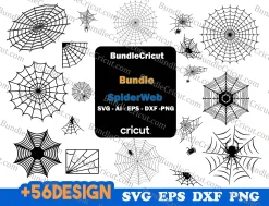 SPIDER WEB SVG, Spider Web Bundle Svg, Spider Web Clipart, Spider Web Cut Files For Cricut, Spider Web Vector