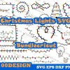 Christmas Lights Svg, 100+ Designs Christmas Lights, Christmas lights png, lights Svg, Svg file for cricut, colorful lights, Instant download