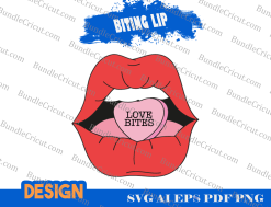Love Bites SVG, lip bite png, lips svg