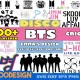 BTS bundle SVG Files Svg Bundle - Layered Design Vector Files - SVG for cricut - PNG, DXF, Svg, Eps